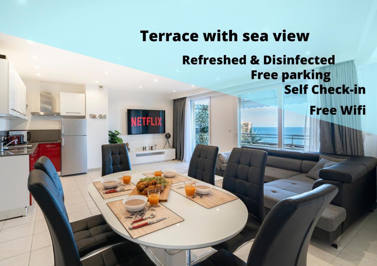 Apartamento Monaco Border, Terrace, Sea view, Parking Beausoleil Exterior foto